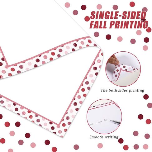 Valentines' Day Stationery Paper, Love Heart Letterhead,Holiday Letters, Holiday Event Heart Stationery Paper For Writing Letters Office Invitations in Saudi Arabia