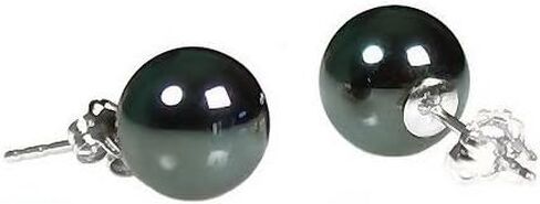 Trustmark 925 فضة استرلينية 8 مم مكونة من أقراط كروية من الهيماتين الأسود in Kuwait