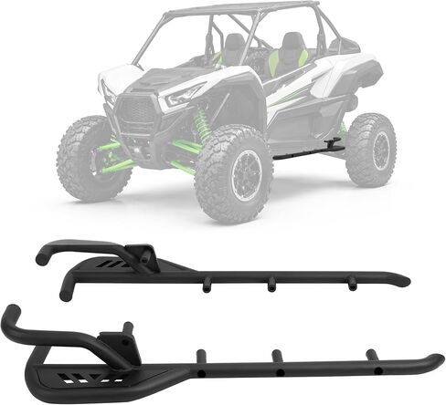 Side Nerf Bar Rock Sliders Compatible with 2020-2026 Kawasaki Teryx KRX 1000 2 Doors Replacement for 99994-1314 Tree Kickers Side Step Nerf Bar Set Steel Powder Coated Black in Saudi Arabia