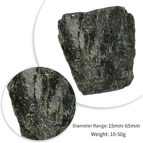 SUNYIK Raw Green Tourmaline Stone for Tumbling and DIY, Rough Rock Stone Mineral Specimen Home Office Decor for Meditation Anxiety, 10-50g(0.02-0.11lb) in Saudi Arabia