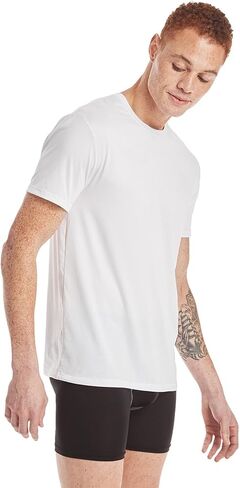 Hanes 3-Pack Men's All Day X-Temp | Breathable Mesh | Lightweight Stretch | Crewneck Undershirt (3-Pack/White - XL), X-Large, White/White/White in Saudi Arabia