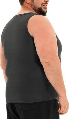 HOdo Big and Tall Mens Compression Shirts Sleeveless Shapewear Slimming Undershirts Tummy Control Tank Tops 2XL-6XL in Saudi Arabia