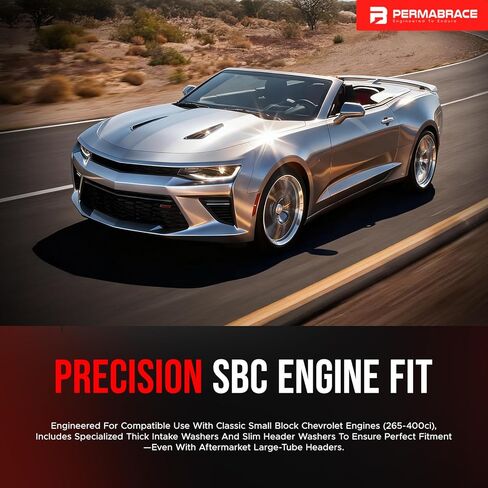 Stainless Steel Small Block Engine Hex Bolt Kit for Small Block Chevrolet (SBC) Engines 265 283 302 305 307 327 350 400-304 Stainless, Non-Corrosive, Complete Restoration Set in Kuwait