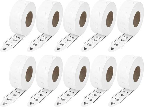 10 Rolls of 2-Digit White Take a Number Tickets for D80 Ticket Dispenser - 2000 tickets/roll in Saudi Arabia