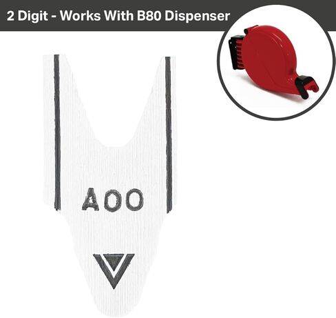 10 Rolls of 2-Digit White Take a Number Tickets for D80 Ticket Dispenser - 2000 tickets/roll in Saudi Arabia