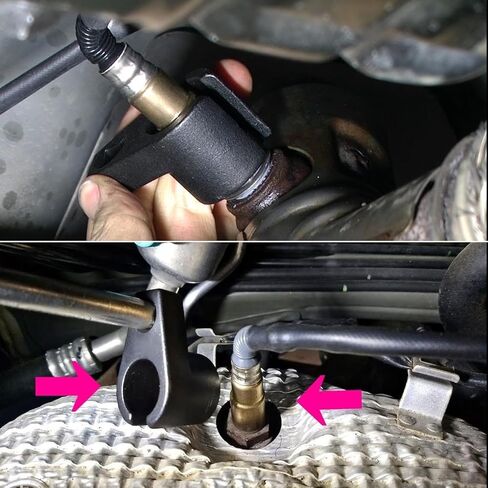 Offset Oxygen Sensor Socket, 3/8-Inch Drive by 7/8-Inch (22mm) Oxygen Sensor Wrench Offset Puller, O2 Sensors Adapter Wire Gate Accesses from Side Preventing Damage to Wires in Saudi Arabia