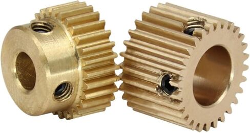 Spur Gear 0.5M-28T Bore Size 4/5/6mm Copper Brass Mini Worm Teeth Height 5 1Pcs(5 mm) in Saudi Arabia