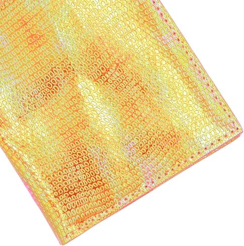 Holographic Metallic Passport Holder Waterproof Leather Passport Cover Card Case Travel Wallet for Kids Teens Adults in Saudi Arabia