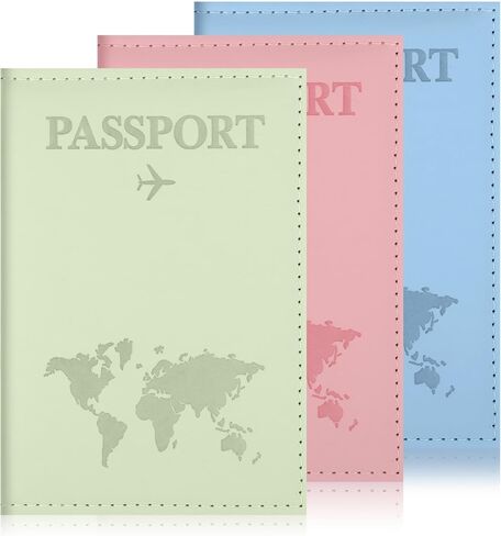 3 Pcs Passport Holder Passports Wallet Cover for Travel Passport Cover Passports Protector Essentials for Women and Men Travel Must Haves Accessories in Saudi Arabia