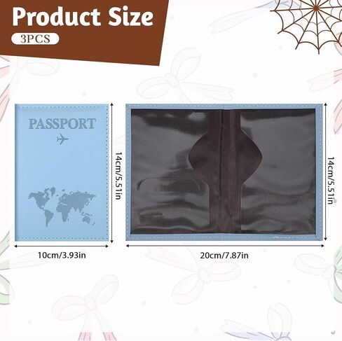 3 Pcs Passport Holder Passports Wallet Cover for Travel Passport Cover Passports Protector Essentials for Women and Men Travel Must Haves Accessories in Saudi Arabia