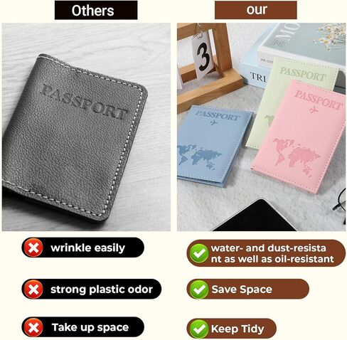 3 Pcs Passport Holder Passports Wallet Cover for Travel Passport Cover Passports Protector Essentials for Women and Men Travel Must Haves Accessories in Saudi Arabia