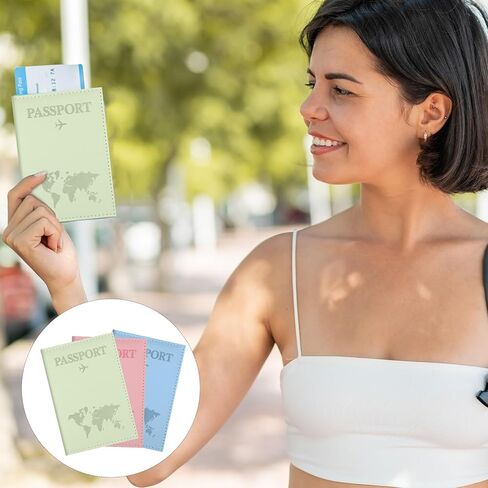 3 Pcs Passport Holder Passports Wallet Cover for Travel Passport Cover Passports Protector Essentials for Women and Men Travel Must Haves Accessories in Saudi Arabia
