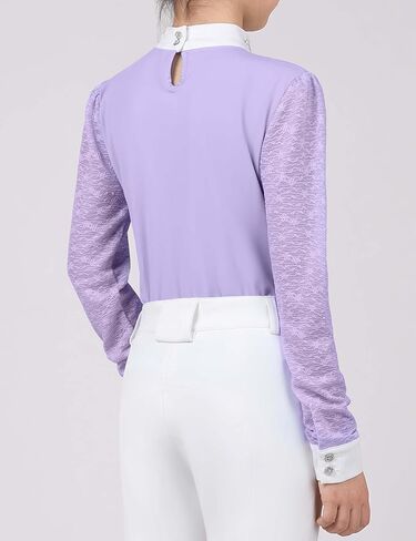 Girls Equestrian Shirt, Soft Stretch Kids Equestrian Training Top Lightweight Girls Horseback Riding Apparel in Saudi Arabia