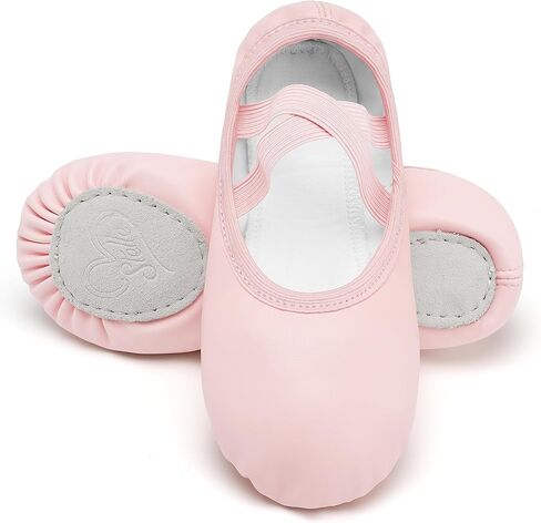 Stelle Girls Boys PU Leather Ballet Shoes Lace-Free Dance Slippers for Toddler/Little Kid/Big Kid in Saudi Arabia