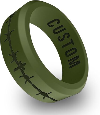شخصية عبر حلقات الأسلاك الشائكة مشطوف سيليكون الدائري، يسوع Chrsitian الفرقة، خواتم سيليكون الزفاف in Kuwait
