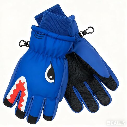 Winter Shark Gloves for Kids Boys - Thermal Warm Windproof Ski Gloves for Cold Weather (for 7-14Yrs) in Saudi Arabia