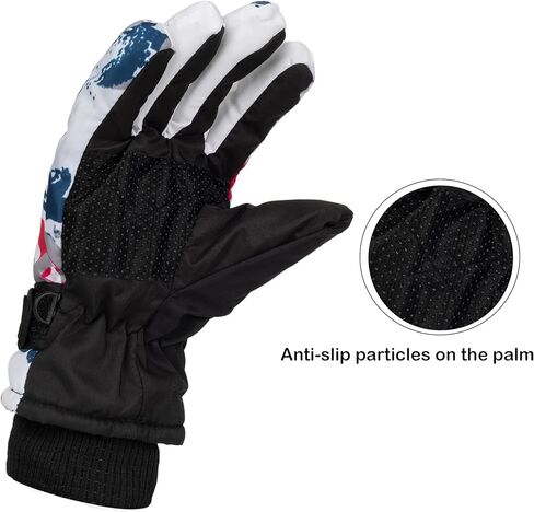 Kids Winter Ski Gloves Boys Girls Youth Water-repellent Thermal Snow Snowboarding Gloves for Outdoor Activities in Kuwait