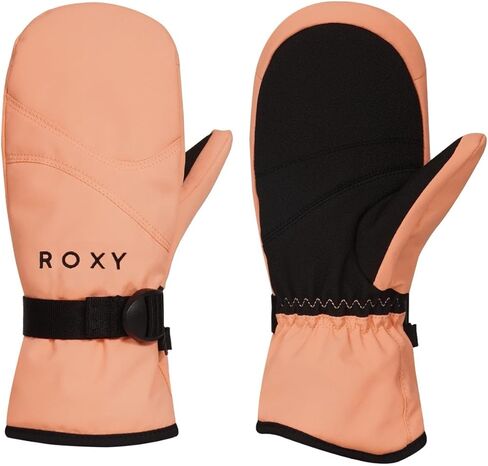 Roxy Girl's Jetty Snowboard/Ski Mittens - DryFlight, PFC-Free, WarmFlight Insulation, Touch Screen, Adjustable, Peach Pink, Small in Saudi Arabia