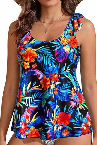 TANKINI للسيدات TANKINI TOP فقط- Swimsuit Modest Swimsuit Top Tie Bathing Suit No Bottom 2025 in Saudi Arabia