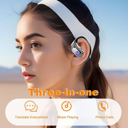 سماعات أذن للترجمة من Ai في الوقت الحقيقي، 144 سماعة أذن لمترجم اللغة مع التطبيق، Audiofonos Traductores Inglés Español، جهاز سماعات الأذن OWS للترجمة لتعلم الأعمال أثناء السفر in Kuwait