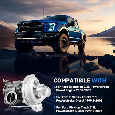 GTP38 الشاحن التربيني توربو كيت لفورد F-250 F-350 F-450 F-550 7.3L Powerstroke محرك الديزل البيك اب 1999-2003 يستبدل #1831383C92 702012-9006 7020129006 in Saudi Arabia