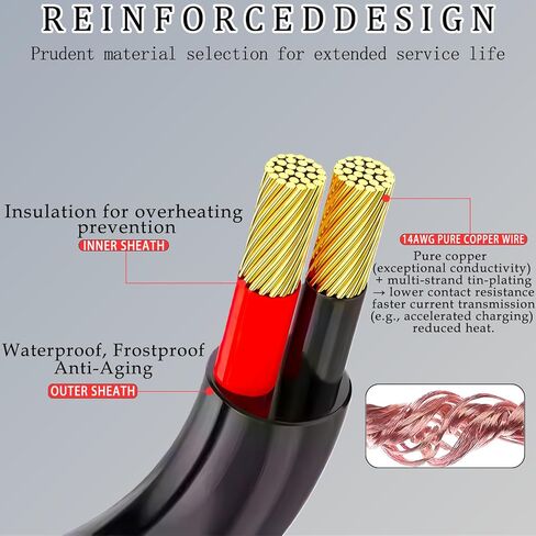 عبوتان مناسبتان لمحول NOCO GC009 X-Connect SAE، سلك نحاسي نقي 14AWG مع مصهر 20 أمبير وقابس مقاوم للماء، لشواحن البطاريات على الدراجات النارية والسيارات والمركبات ATV وUTVs in Kuwait