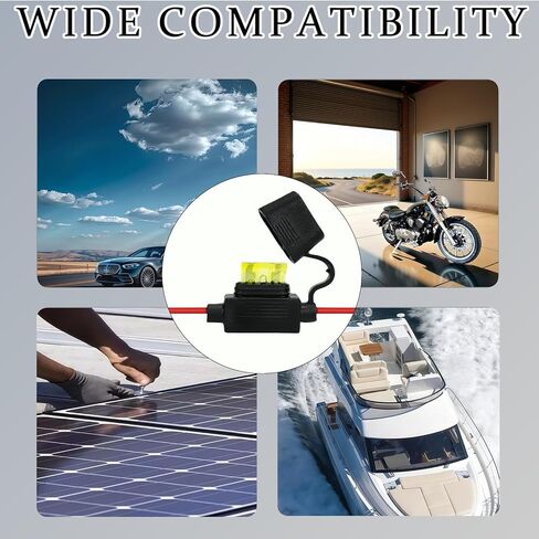 عبوتان مناسبتان لمحول NOCO GC009 X-Connect SAE، سلك نحاسي نقي 14AWG مع مصهر 20 أمبير وقابس مقاوم للماء، لشواحن البطاريات على الدراجات النارية والسيارات والمركبات ATV وUTVs in Kuwait