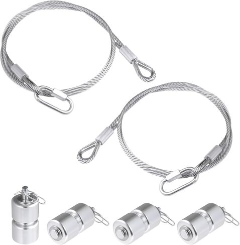 2Pcs Lift Cable Replacement complicable with Gorilla, Trailer Gate Assist complicable with Gorilla, with Ez Spring Clips, with 4pcs Aluminum Alloy Rollers Pins Washers in Kuwait