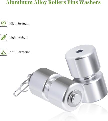 2Pcs Lift Cable Replacement complicable with Gorilla, Trailer Gate Assist complicable with Gorilla, with Ez Spring Clips, with 4pcs Aluminum Alloy Rollers Pins Washers in Kuwait