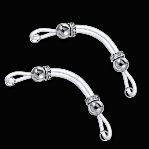 2 Pairs Non-Piercing Nipple Jewelry, Adjustable Silicone Rings with Stainless Steel Beads, Faux Nipple Piercing Look, Pain-Free Body Jewelry for Unisex Adults in Saudi Arabia