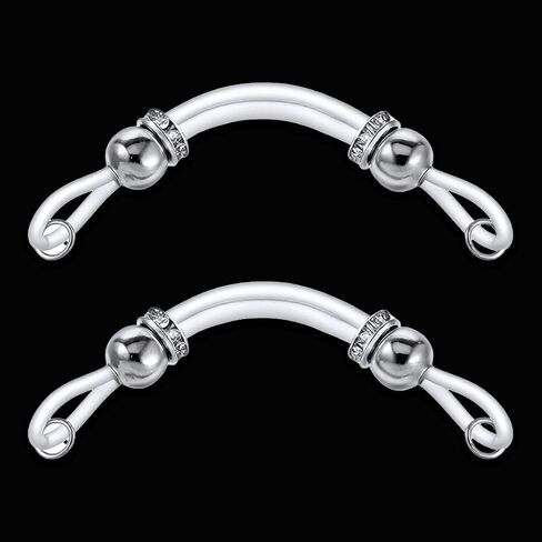 2 Pairs Non-Piercing Nipple Jewelry, Adjustable Silicone Rings with Stainless Steel Beads, Faux Nipple Piercing Look, Pain-Free Body Jewelry for Unisex Adults in Saudi Arabia