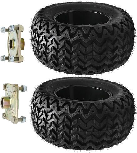 23x10.5-12 Go Kart Tire and Wheel 4 Bolts Patterm + Rear Wheel Hubs 6Ply for ATV UTV Drift Trike Quad Buggy Snowmobile Snow Blower (Gold) in Saudi Arabia