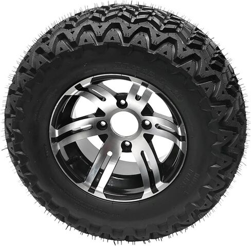 23x10.5-12 Go Kart Tire and Wheel 4 Bolts Patterm + Rear Wheel Hubs 6Ply for ATV UTV Drift Trike Quad Buggy Snowmobile Snow Blower (Gold) in Kuwait