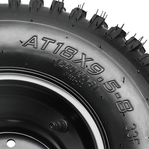 4 PC Complete 4-Lug ATV Tire & Wheel Set - 19x7-8 Front & 18x9.50-8 Rear Tubeless Tires on 110mm Bolt Pattern Rims - All-Terrain Replacement for Quad, Go Kart & Off-Road Utility Vehicle in Saudi Arabia