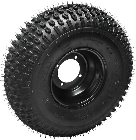 4 PC Complete 4-Lug ATV Tire & Wheel Set - 19x7-8 Front & 18x9.50-8 Rear Tubeless Tires on 110mm Bolt Pattern Rims - All-Terrain Replacement for Quad, Go Kart & Off-Road Utility Vehicle in Saudi Arabia