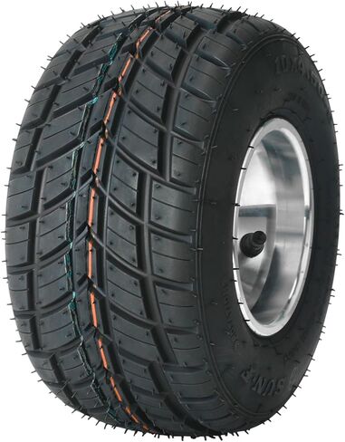 عجلة Go Kart مقاس 10x4.50-5 مع إطار مطر حافة، 3 مسامير مقاس 5 بوصات إطار 4PR بدون أنبوب لمركبة ATV UTV Drift Trike Buggy Golf Cart Karting Quad Bike Buggy Snowmobile Mini Bikes (مجموعة من 4) in Kuwait