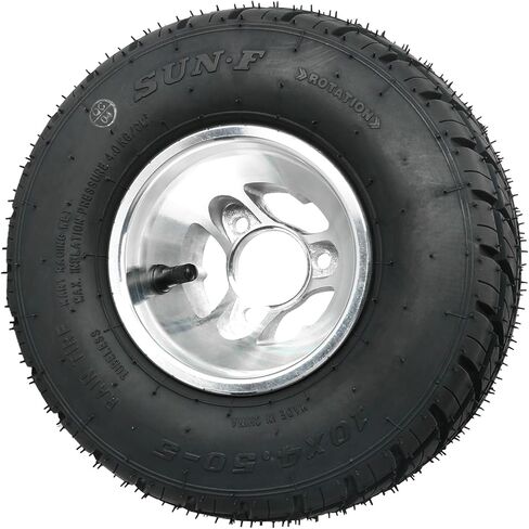 10x4.50-5 Go Kart Wheel with Rim Rain Tire, 3 Stud 5" Tubeless 4PR Tire for ATV UTV Drift Trike Buggy Golf Cart Karting Quad Bike Buggy Snowmobile Mini Bikes (Set of 4) in Saudi Arabia