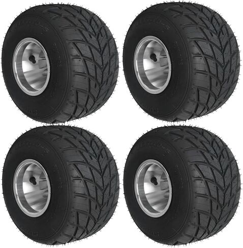 مجموعة إطارات وعجلات Go Kart 11x7.10-5 11x7.10x5، 3 مسامير مقاس 5 بوصات إطار مطر بدون أنابيب لمركبات ATV UTV Go Kart Drift Trike Buggy Quad Bike 4 Wheelers Tricycle (قطعتان) in Kuwait