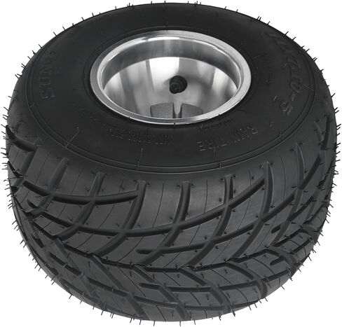 5" Go-Kart Tire & Wheel Set – Front 10x4.50-5, Rear 11x7.10-5 Tubeless Rain Tires with 3-Lug 50mm Bolt Pattern, Includes 23T Wheel Hubs & Steering Knuckles for ATV, Quad, Mini Bike in Saudi Arabia