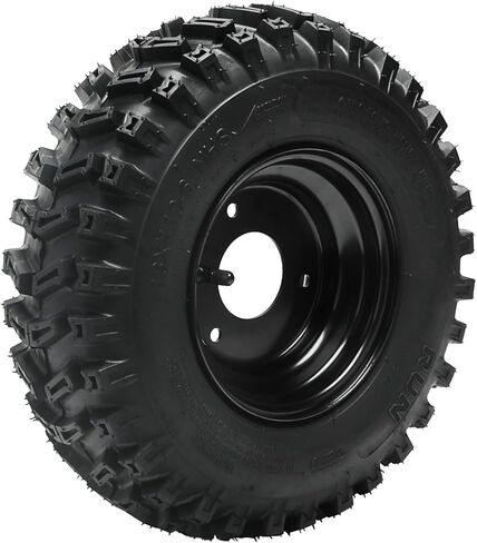 13x4.10-6 ATV Go Kart Tire and Wheel Assembly Set, 4PR Tubeless Tires with 6" Rims & 3-Stud Wheel Hubs for Go Kart ATV UTV Drift Trike Golf Cart Quad Buggy (15mm Bearing Front Wheel Hubs) in Saudi Arabia