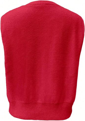 Verdusa Women's Cable Knit Sweater Vest Sleeveless Tops Festival Nye Outfits Preppy Clothes in Saudi Arabia
