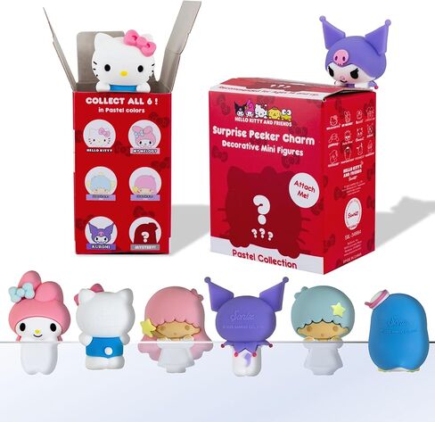 Sonix X Sanrio Hello Kitty & Friends Pekers - Bassel Series Blind Box - لاصق الشخصيات المصغرة المصغرة - تشمل Hello Kitty أو My Melody أو Kuromi أو Little Twin Stars أو Mystery in Saudi Arabia