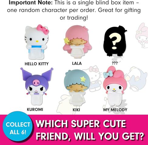 Sonix X Sanrio Hello Kitty & Friends Pekers - Bassel Series Blind Box - لاصق الشخصيات المصغرة المصغرة - تشمل Hello Kitty أو My Melody أو Kuromi أو Little Twin Stars أو Mystery in Saudi Arabia