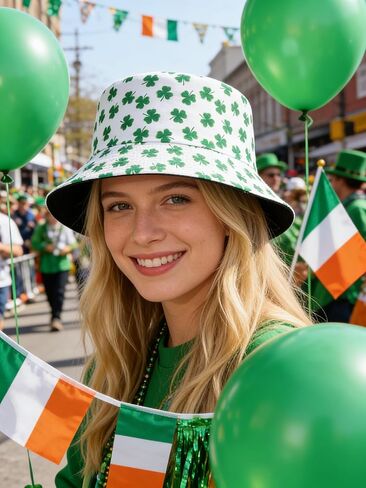 St. Patricks Day Bucket Hat for Men Women Clover Sun Beach Hat for Outdoor Activities Travel Hiking in Saudi Arabia
