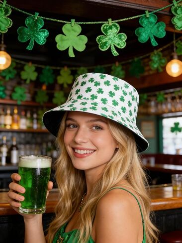 St. Patricks Day Bucket Hat for Men Women Clover Sun Beach Hat for Outdoor Activities Travel Hiking in Saudi Arabia