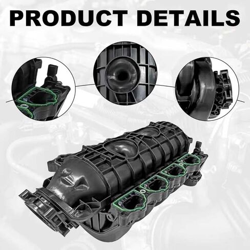 Intake Manifold with Gaskets Compatible with 2015 2016 2017 Ford F-150 5.0L V8 Direct Replacement Replace FL3Z9424B 615-916 in Kuwait