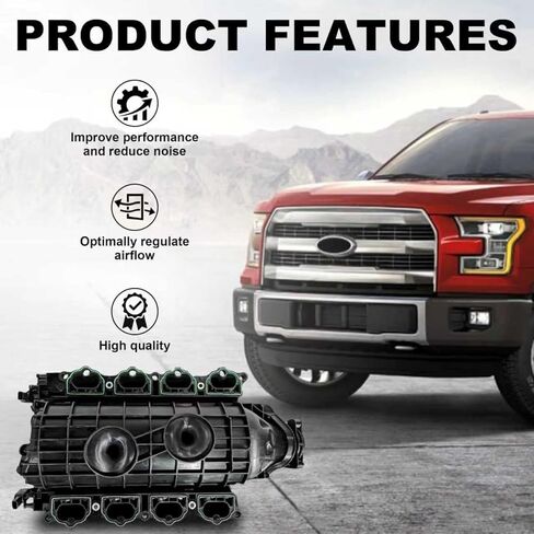 Intake Manifold with Gaskets Compatible with 2015 2016 2017 Ford F-150 5.0L V8 Direct Replacement Replace FL3Z9424B 615-916 in Kuwait