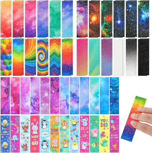 72 Pcs Anxiety Sensory Stickers Strips Adhesive Textured Mental Health Calm Stickers Mindfulness Fidget Decals Stress Anxiety Relief Items for Therapy Office Desk Counselor(Gradient) in Saudi Arabia