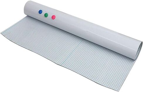 Magnetic Dry Erase Whiteboard Film 24"x39" – Peel & Stick Reusable White Board Sticker for Fridge, Wall or Locker – Includes Markers & Magnets in Saudi Arabia