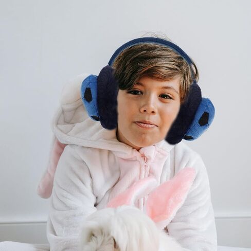 ARTIBETTER Soccer Shape Boys Ear Muffs Warm-keeping Comfortable Outdoor Ear Warmer Blue Black Winter Cold Weather Earmuff in Saudi Arabia